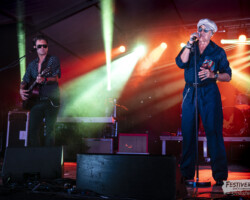 Gérard Lanvin (vocals), Manu Lanvin (guitar, vocals).Gérard et Manu Lanvin @ Festiverbant, Festival Rock Compesières (Geneva), Switzerland, 20.08.2022.(c) Christophe Losberger