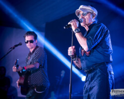 Gérard Lanvin (vocals), Manu Lanvin (guitar, vocals).Gérard et Manu Lanvin @ Festiverbant, Festival Rock Compesières (Geneva), Switzerland, 20.08.2022.(c) Christophe Losberger