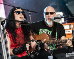 Maggy Luyten (vocals), Christophe Godin (guitar, vocals).Akoustik' Thrill @ Festiverbant, Festival Rock Compesières (Geneva), Switzerland, 20.08.2022.(c) Christophe Losberger