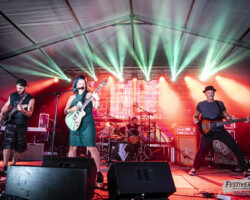 Tania Silversen (vocals), Al Castro (vocals, guitar), Jay (bass), Matt Sink (drums).
Killing Volts @ Festiverbant, Festival Rock Compesières (Geneva), Switzerland, 20.08.2022.
(c) Christophe Losberger
