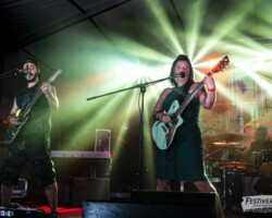 Tania Silversen (vocals), Al Castro (vocals, guitar), Matt Sink (drums).
Killing Volts @ Festiverbant, Festival Rock Compesières (Geneva), Switzerland, 20.08.2022.
(c) Christophe Losberger