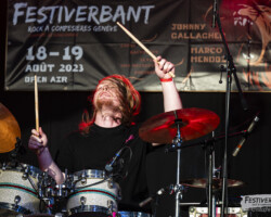Patrick Mullen (drums).Seven7 @ Festiverbant, Festival Rock Compesières (Geneva), Switzerland, 19.8.2023.(c) Christophe Losberger