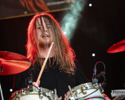 Patrick Mullen (drums).Seven7 @ Festiverbant, Festival Rock Compesières (Geneva), Switzerland, 19.8.2023.(c) Christophe Losberger