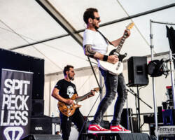 Chris Wall (vocals, guitar, harmonica), Sergio Barbieri (guitar).
Spit Reckless @ Festiverbant, festival rock LanDEcy (Geneva), Switzerland, 23.08.2019.
(c) Christophe Losberger