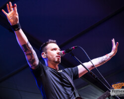 Chris Wall (vocals, guitar, harmonica).
Spit Reckless @ Festiverbant, Festival Rock Compesières (Geneva), Switzerland, 19.8.2023.
(c) Christophe Losberger