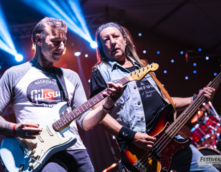 Stéphane Monbaron (guitar, vocals), Alain Bays (bass, vocals)..Electric Paradise @ Festiverbant, Festival Rock Compesières (Geneva), Switzerland, 22.8.2025..(c) Christophe Losberger