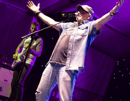 André Schmid (vocals), Stéphane Monbaron (guitar, vocals).Electric Paradise @ Festiverbant, Festival Rock Compesières (Geneva), Switzerland, 22.8.2025..(c) Christophe Losberger