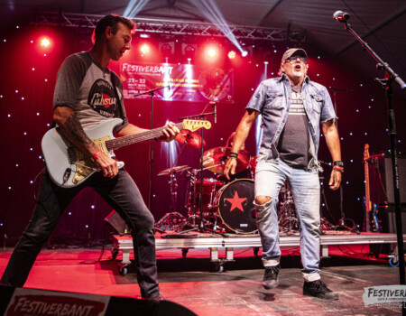 André Schmid (vocals), Stéphane Monbaron (guitar, vocals), Kriss « Pof » Richards (drums).Electric Paradise @ Festiverbant, Festival Rock Compesières (Geneva), Switzerland, 22.8.2025..(c) Christophe Losberger