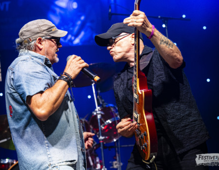 André Schmid (vocals), Renato Dani (guitar).Electric Paradise @ Festiverbant, Festival Rock Compesières (Geneva), Switzerland, 22.8.2025..(c) Christophe Losberger