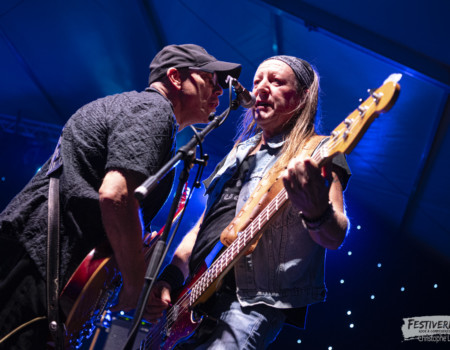 Alain Bays (bass, vocals), Renato Dani (guitar)..Electric Paradise @ Festiverbant, Festival Rock Compesières (Geneva), Switzerland, 22.8.2025..(c) Christophe Losberger