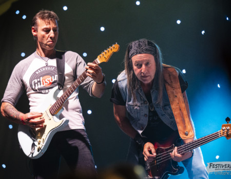 Stéphane Monbaron (guitar, vocals), Alain Bays (bass, vocals).Electric Paradise @ Festiverbant, Festival Rock Compesières (Geneva), Switzerland, 22.8.2025..(c) Christophe Losberger