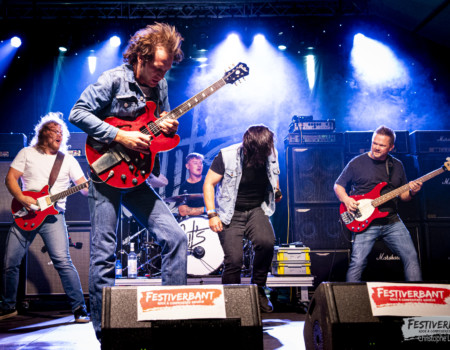 Luca (lead guitar), Benjy (rhythm guitar) , Freddy (vocals), Ludo (drums), Jonas (bass).
Gut's  @ Festiverbant, Festival Rock Compesières (Geneva), Switzerland, 23.8.2025.
(c) Christophe Losberger