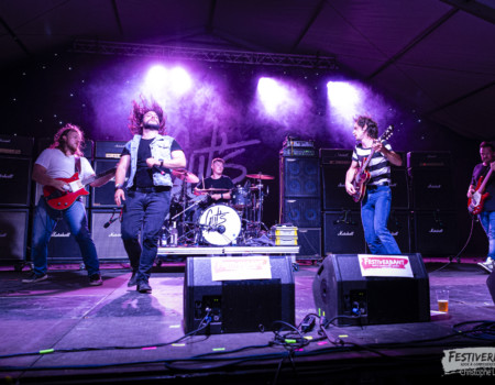 Luca (lead guitar), Benjy (rhythm guitar) , Freddy (vocals), Ludo (drums), Jonas (bass).
Gut's  @ Festiverbant, Festival Rock Compesières (Geneva), Switzerland, 23.8.2025.
(c) Christophe Losberger