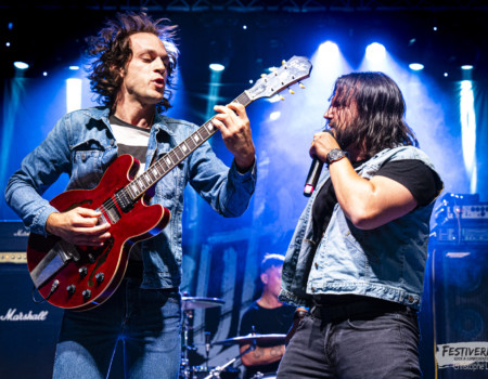 Luca (lead guitar), Freddy (vocals), Ludo (drums).
Gut's  @ Festiverbant, Festival Rock Compesières (Geneva), Switzerland, 23.8.2025.
(c) Christophe Losberger