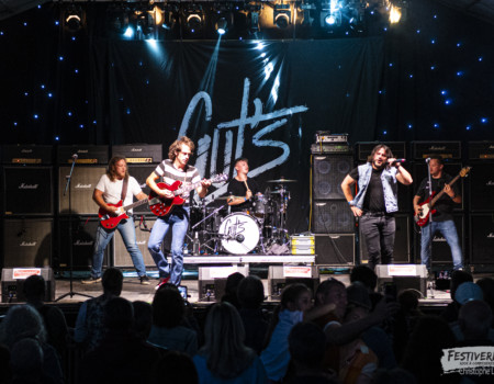 Luca (lead guitar), Benjy (rhythm guitar) , Freddy (vocals), Ludo (drums), Jonas (bass).
Gut's  @ Festiverbant, Festival Rock Compesières (Geneva), Switzerland, 23.8.2025.
(c) Christophe Losberger