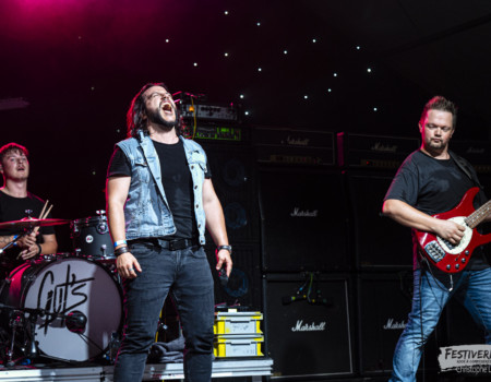 Freddy (vocals), Ludo (drums), Jonas (bass).
Gut's  @ Festiverbant, Festival Rock Compesières (Geneva), Switzerland, 23.8.2025.
(c) Christophe Losberger