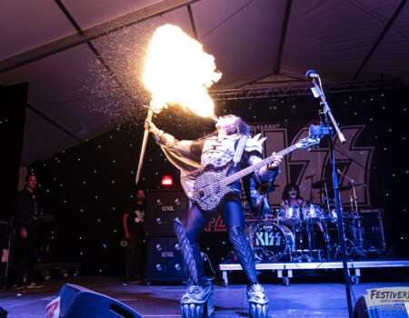 Pocky "The Demon" (bass, vocals).Kiss Forever @ Festiverbant, Festival Rock Compesières (Geneva), Switzerland, 23.8.2025.(c) Christophe Losberger