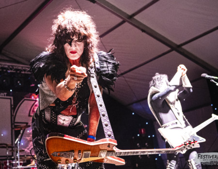 Váry "Starchild" Zoltán (guitar, vocals), Sturmann Pál "Spaceman" (guitar).Kiss Forever @ Festiverbant, Festival Rock Compesières (Geneva), Switzerland, 23.8.2025.(c) Christophe Losberger
