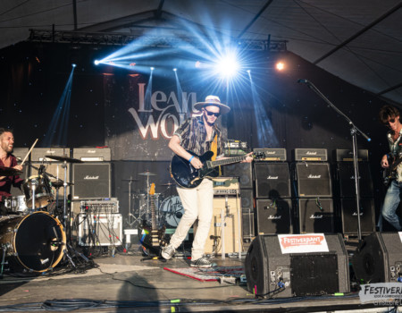 LeanWolf (guitar, vocals), Emilien Gindrat (drums), Romain Delorme (bass).Lean Wolf @ Festiverbant, Festival Rock Compesières (Geneva), Switzerland, 23.8.2025.(c) Christophe Losberger