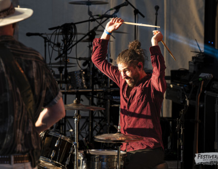 Emilien Gindrat (drums).Lean Wolf @ Festiverbant, Festival Rock Compesières (Geneva), Switzerland, 23.8.2025.(c) Christophe Losberger