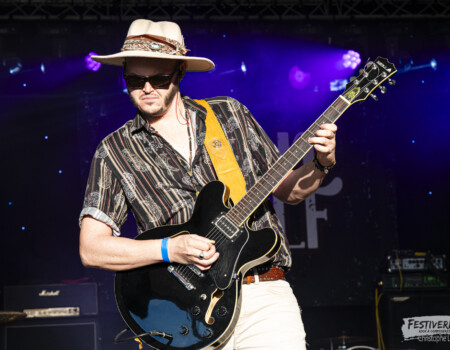 LeanWolf (guitar, vocals).Lean Wolf @ Festiverbant, Festival Rock Compesières (Geneva), Switzerland, 23.8.2025.(c) Christophe Losberger